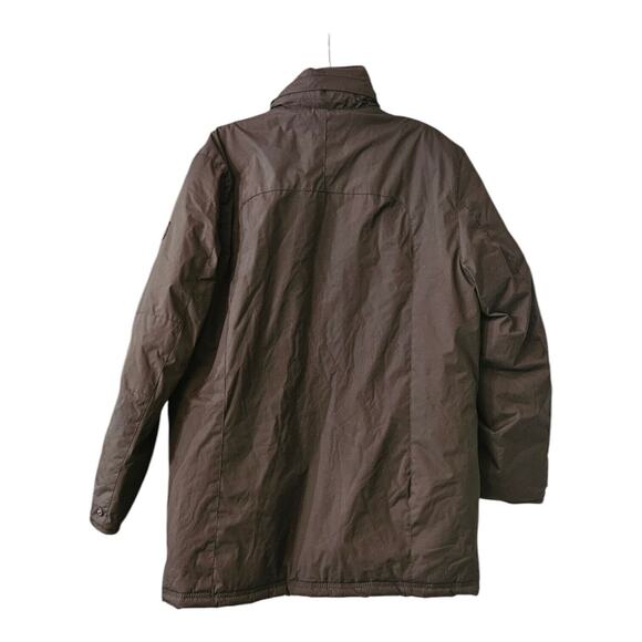Royal Falcon Winter Parker Jacket Mens M Brown Insulated Pockets Whistle Zip - Picture 2 of 16
